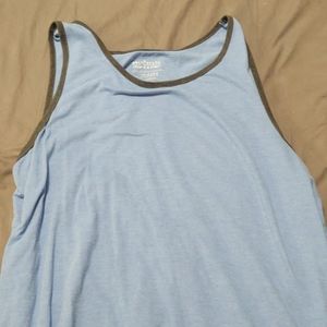 blue tank top
